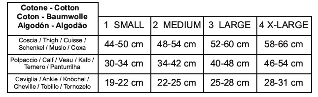 calze compressione taglie